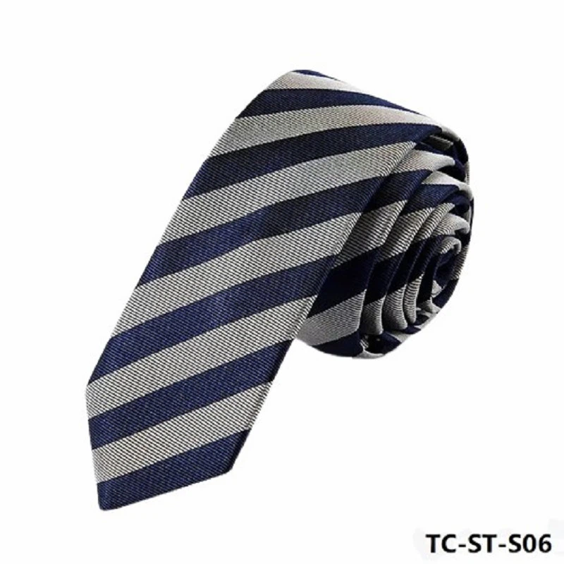 Mens Stripe Navy Blue Silk Tie