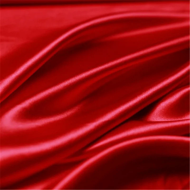 Red Satin Silk Fabric
